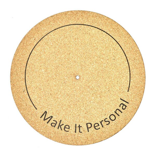 Custom printed cork turntable mat